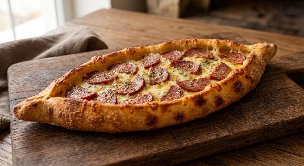 Kaşarlı Sucuklu Pide