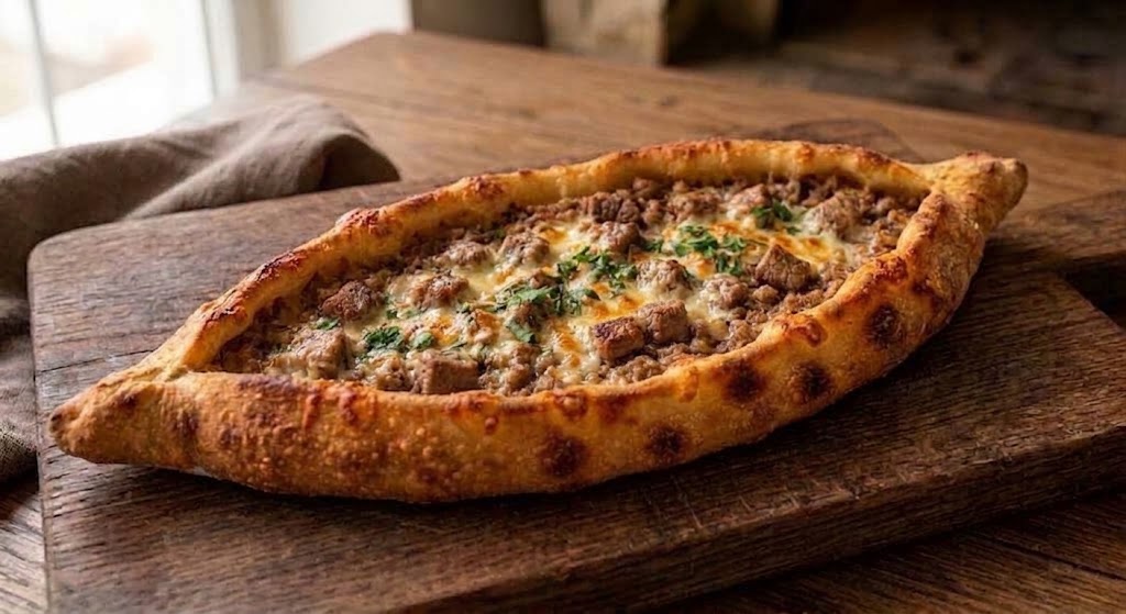 Kuşbaşılı Kaşarlı Pide